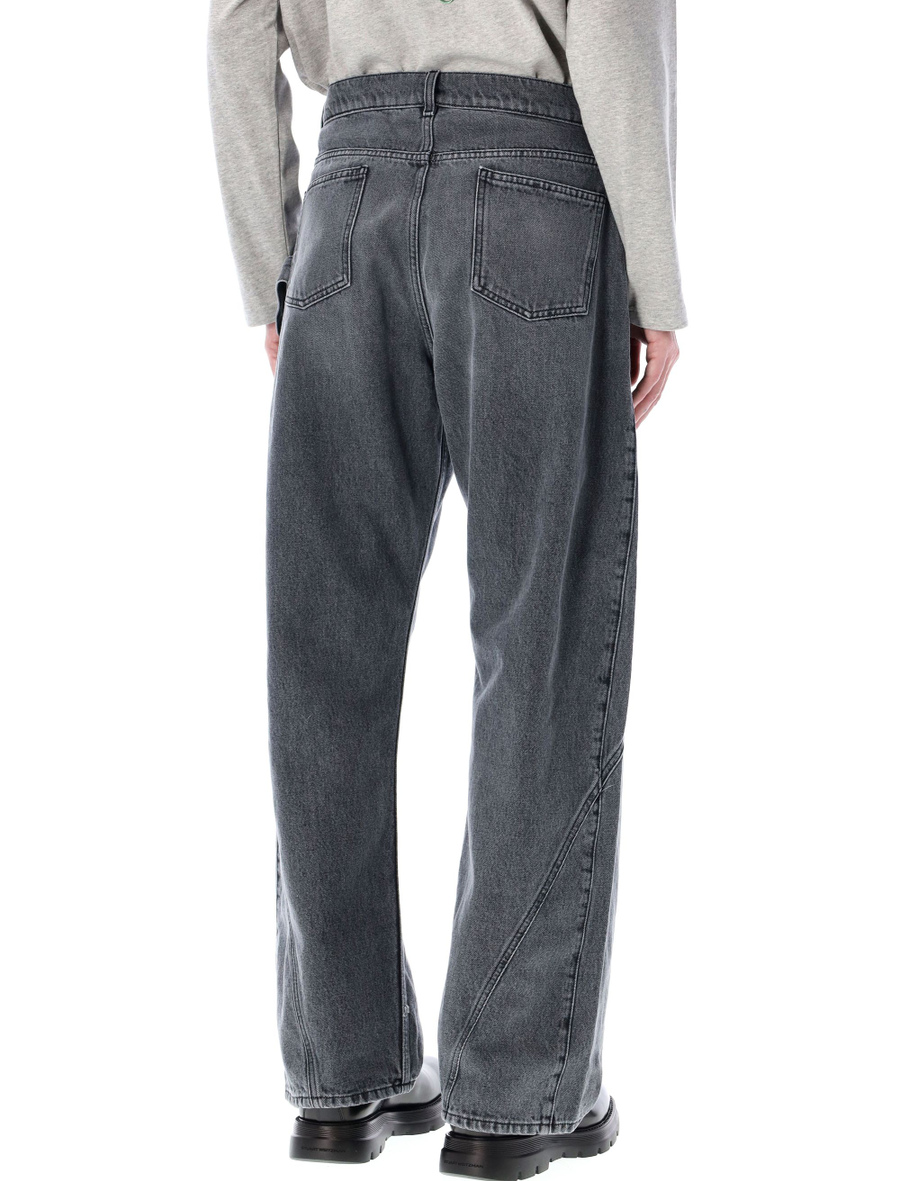 Cotton twisted workwear denim pants - Spazio Pritelli