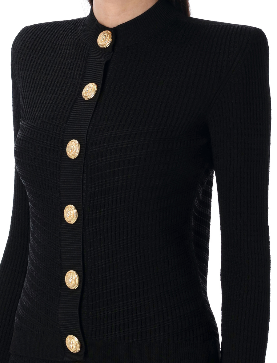Knit cardigan with gold buttons - Spazio Pritelli