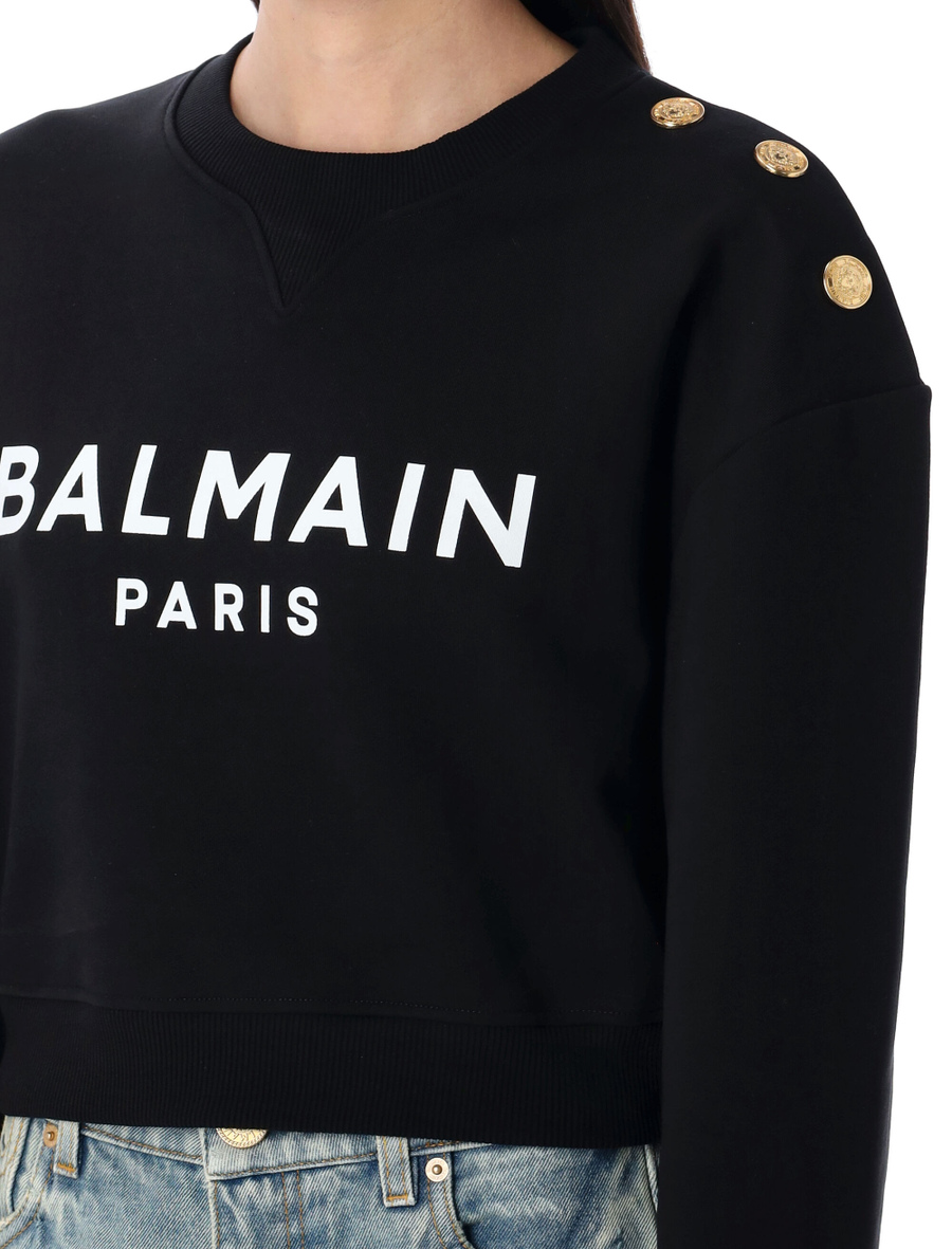 3 BTN CREW NECK FLEECE LOGO - Spazio Pritelli