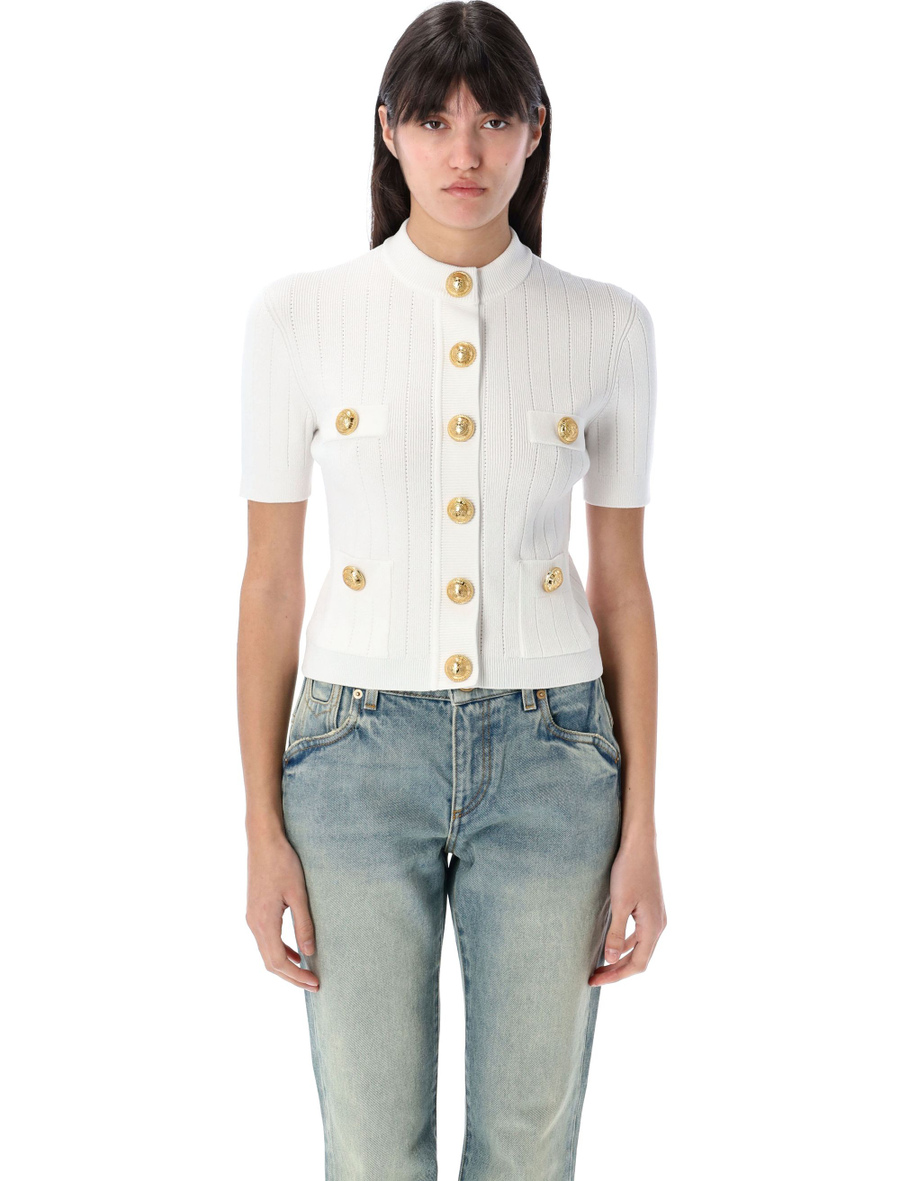 4-pocket knitted cardigan - Spazio Pritelli