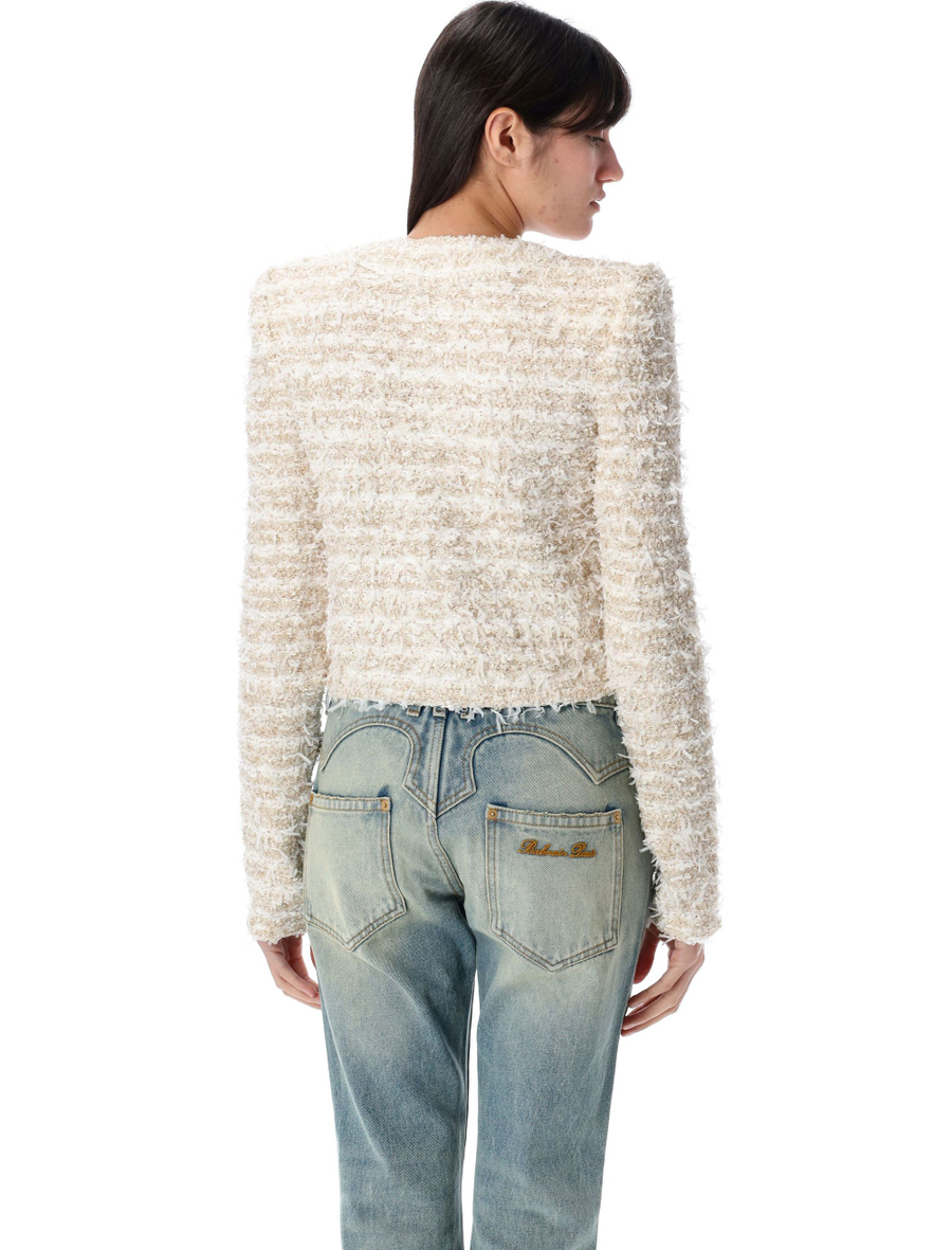 CROPPED JACKET ROUND COLLAR - Spazio Pritelli