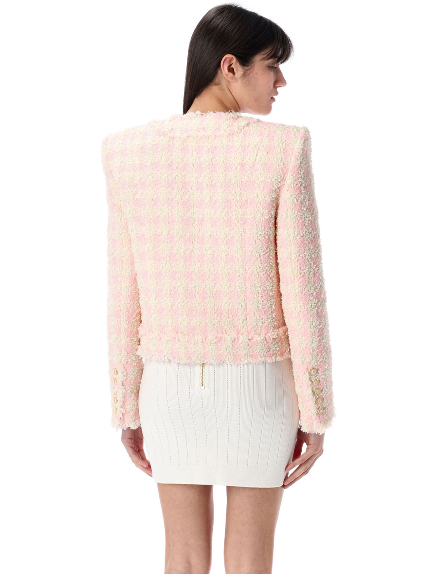 5-button textured tweed jacket - Spazio Pritelli