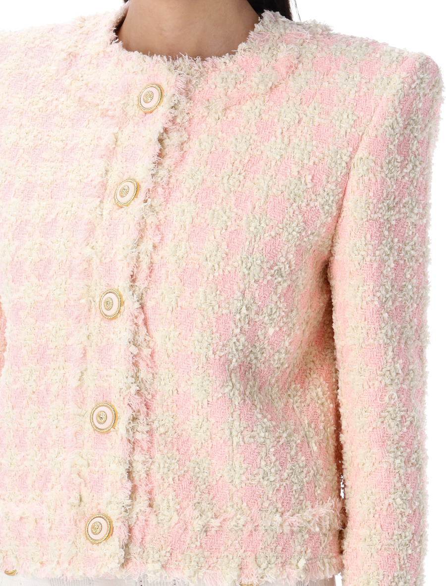 5-button textured tweed jacket - Spazio Pritelli
