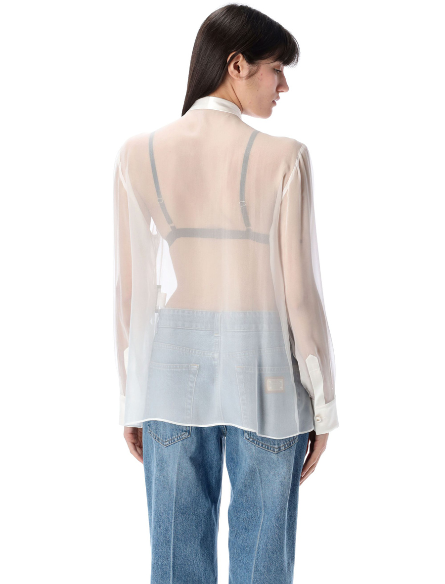 Chiffon pussy-bow shirt - Spazio Pritelli