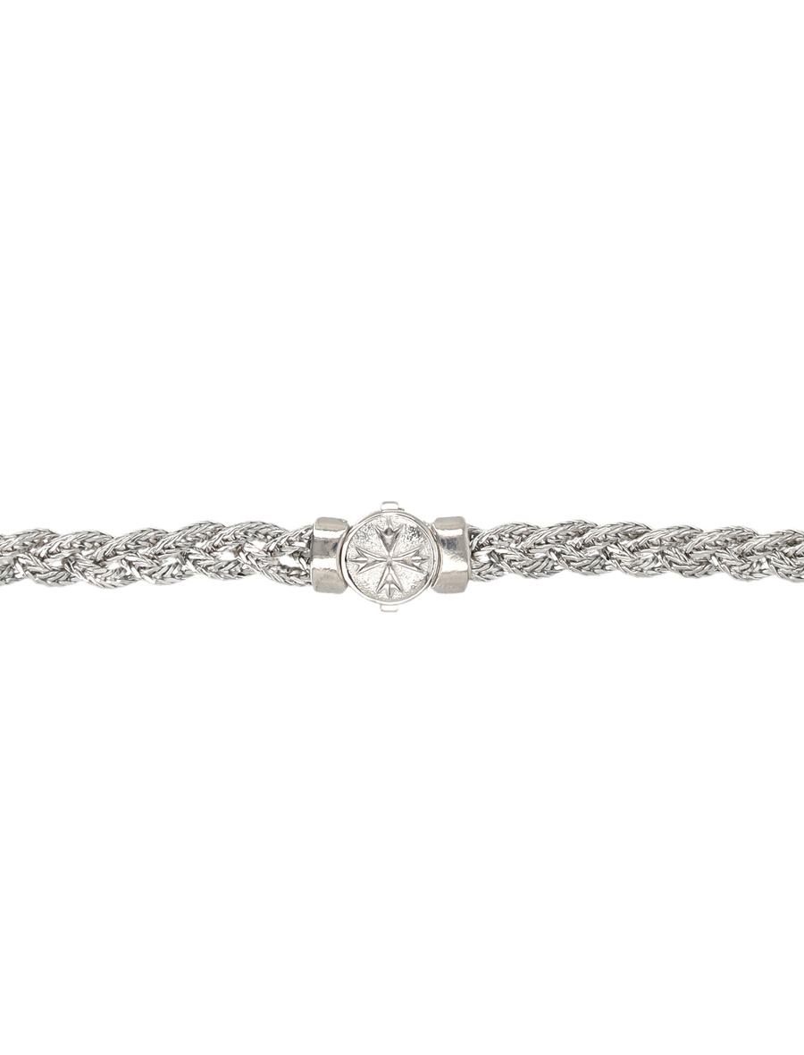Diamond-cut flat braided necklace - Spazio Pritelli