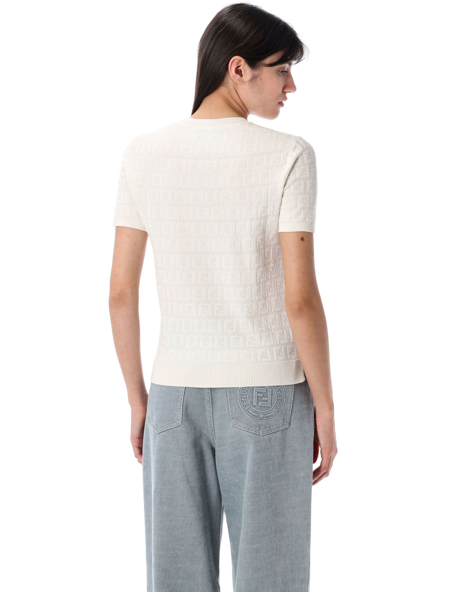 Lace FF knit t-shirt - Spazio Pritelli