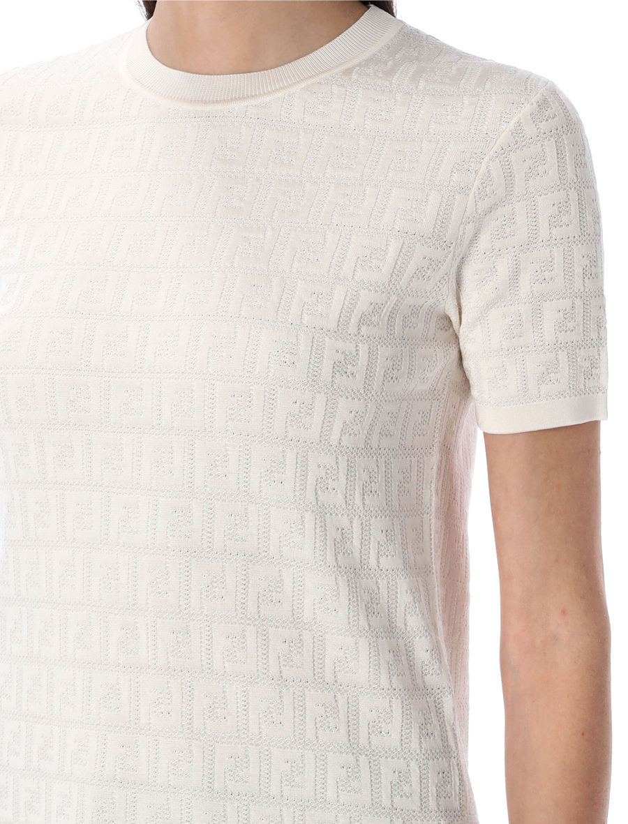 Lace FF knit t-shirt - Spazio Pritelli