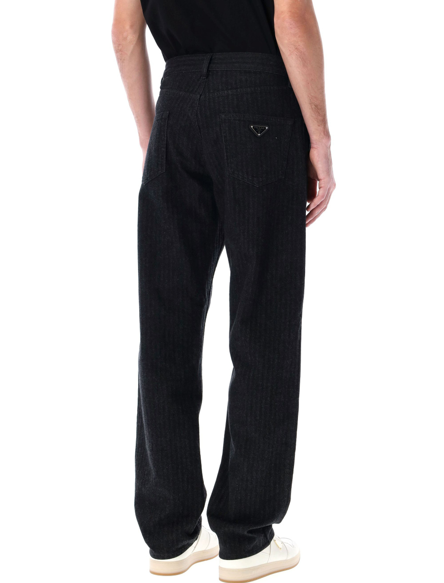Patterned denim pant - Spazio Pritelli