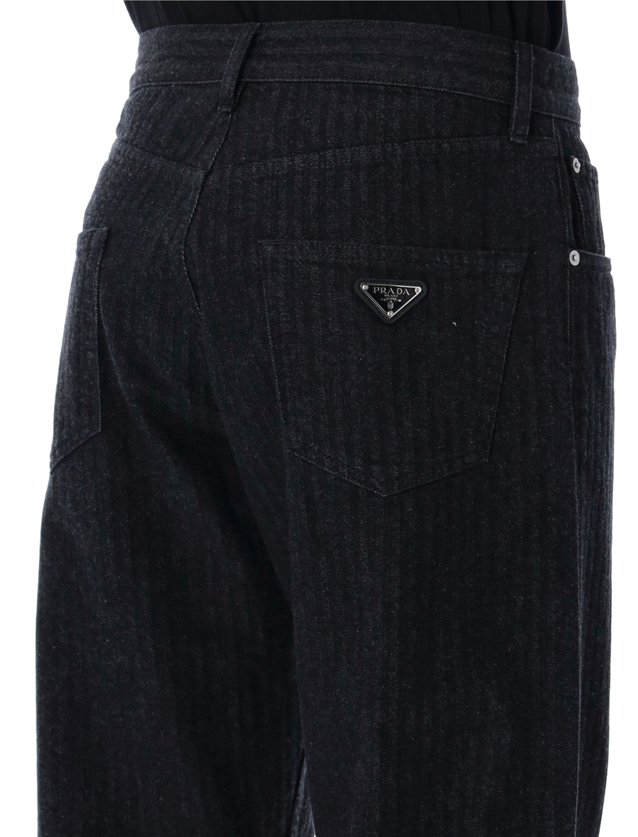 Patterned denim pant - Spazio Pritelli