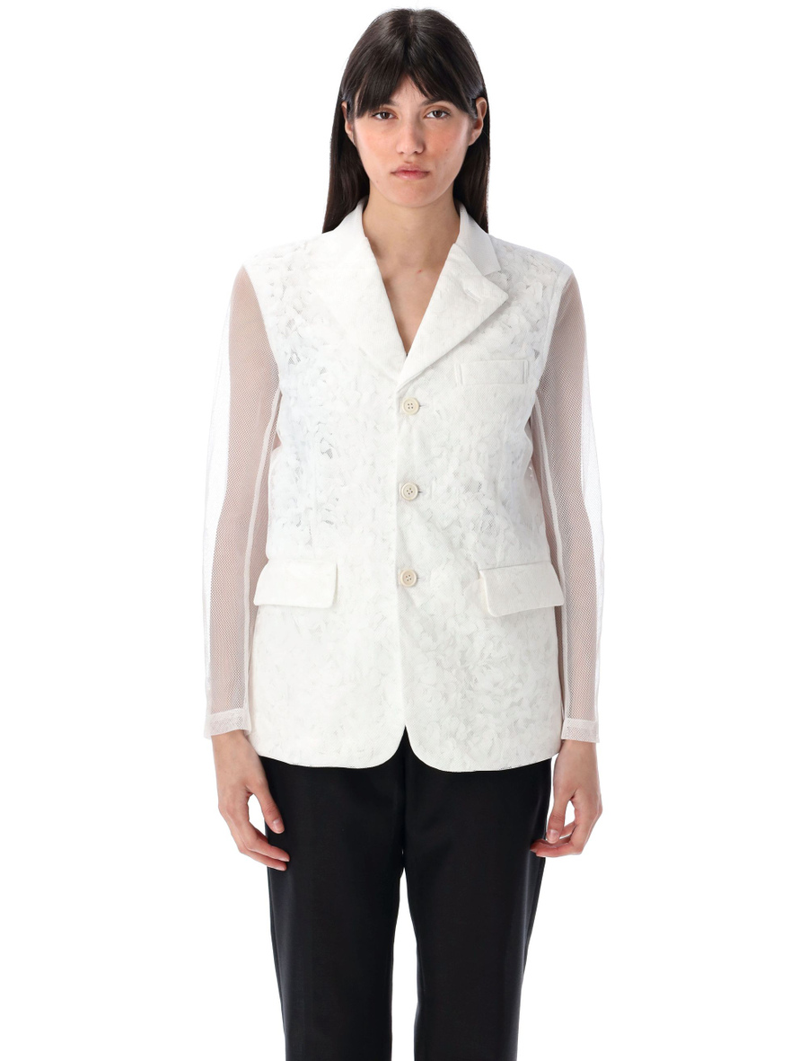 Semi-sheer panelled blazer - Spazio Pritelli