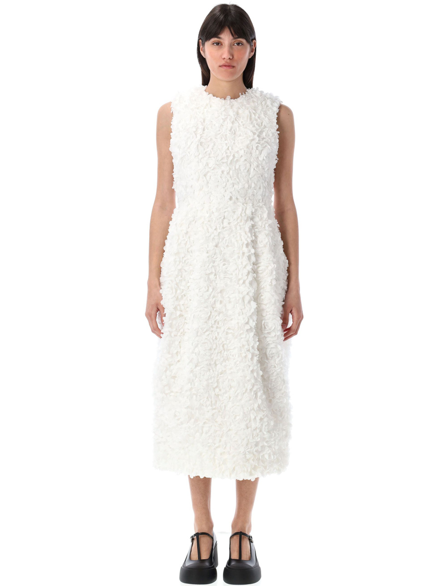 Floral-appliqué midi dress - Spazio Pritelli