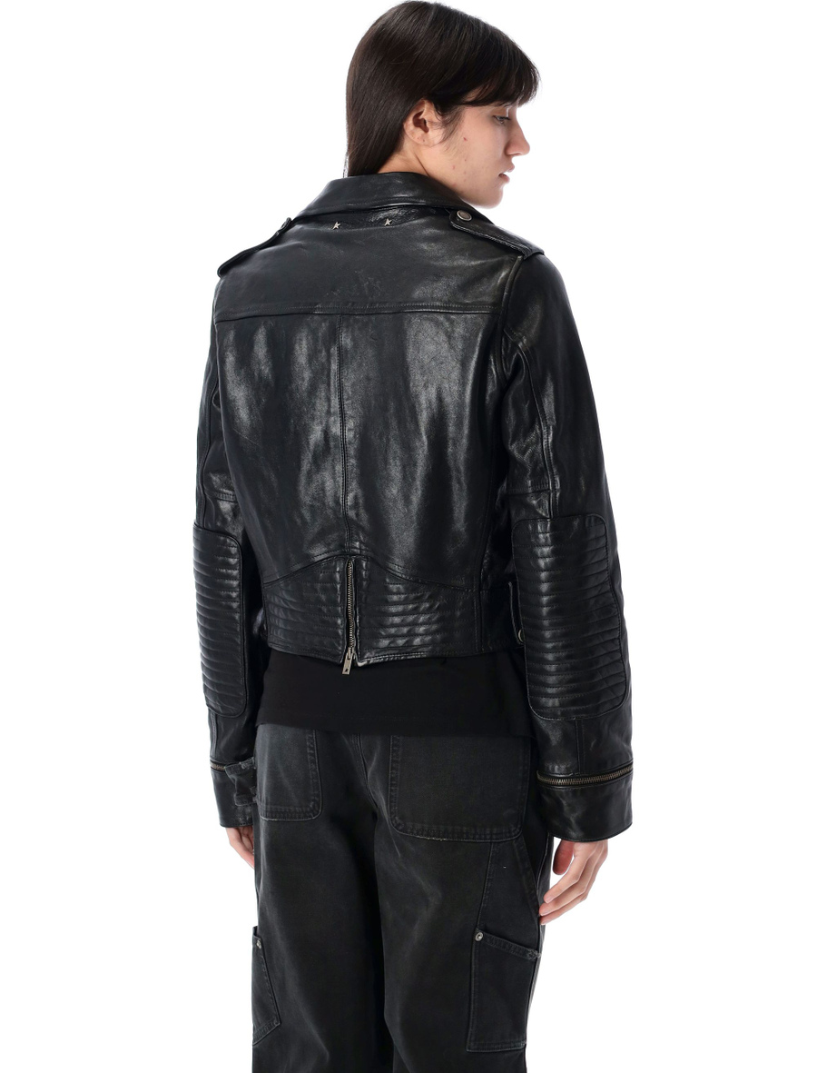 Nevada leather biker jacket - Spazio Pritelli