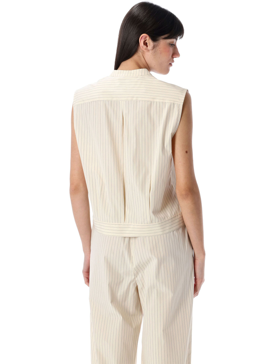 Hale stripes sleeveless shirt - Spazio Pritelli