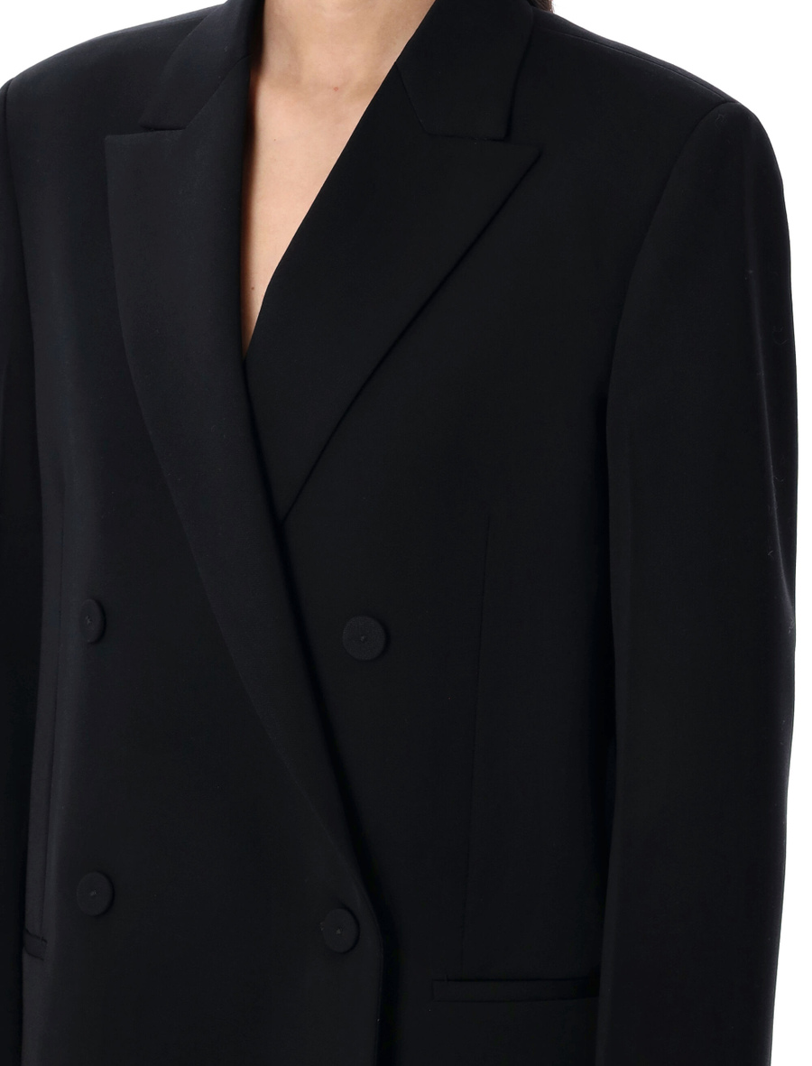 Compact wool grain de poudre blazer - Spazio Pritelli