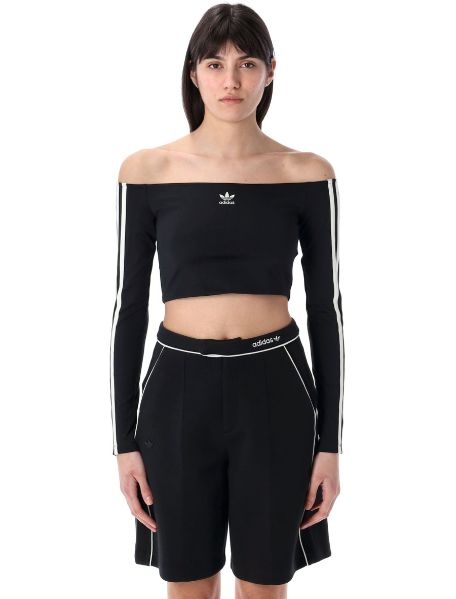 Adicolor off-shoulder long sleeve top - Spazio Pritelli