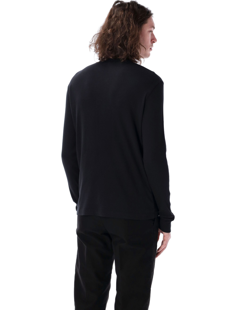 Cotton and modal rib Henley - Spazio Pritelli