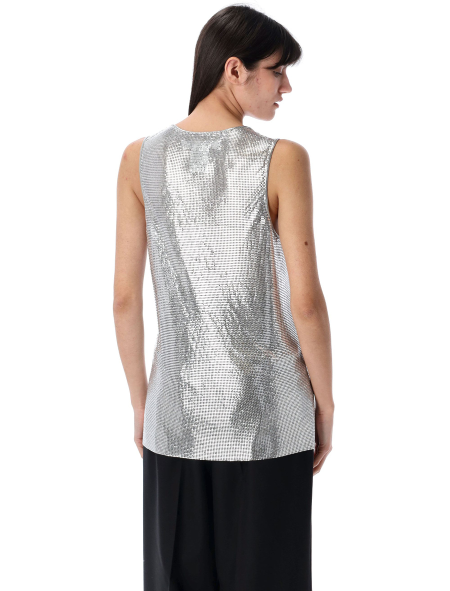 Metallic mesh tank top - Spazio Pritelli