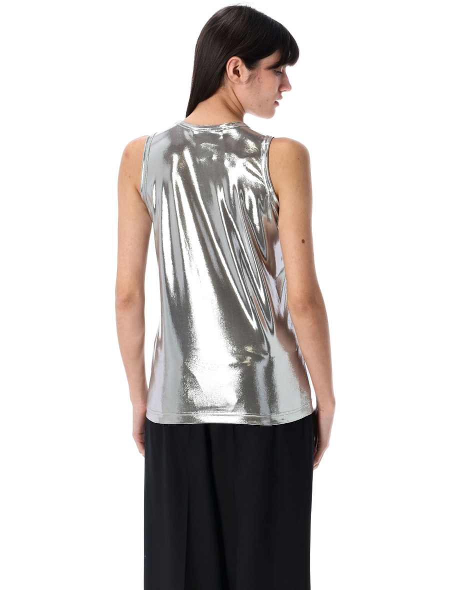 Metallic-finish tank top - Spazio Pritelli