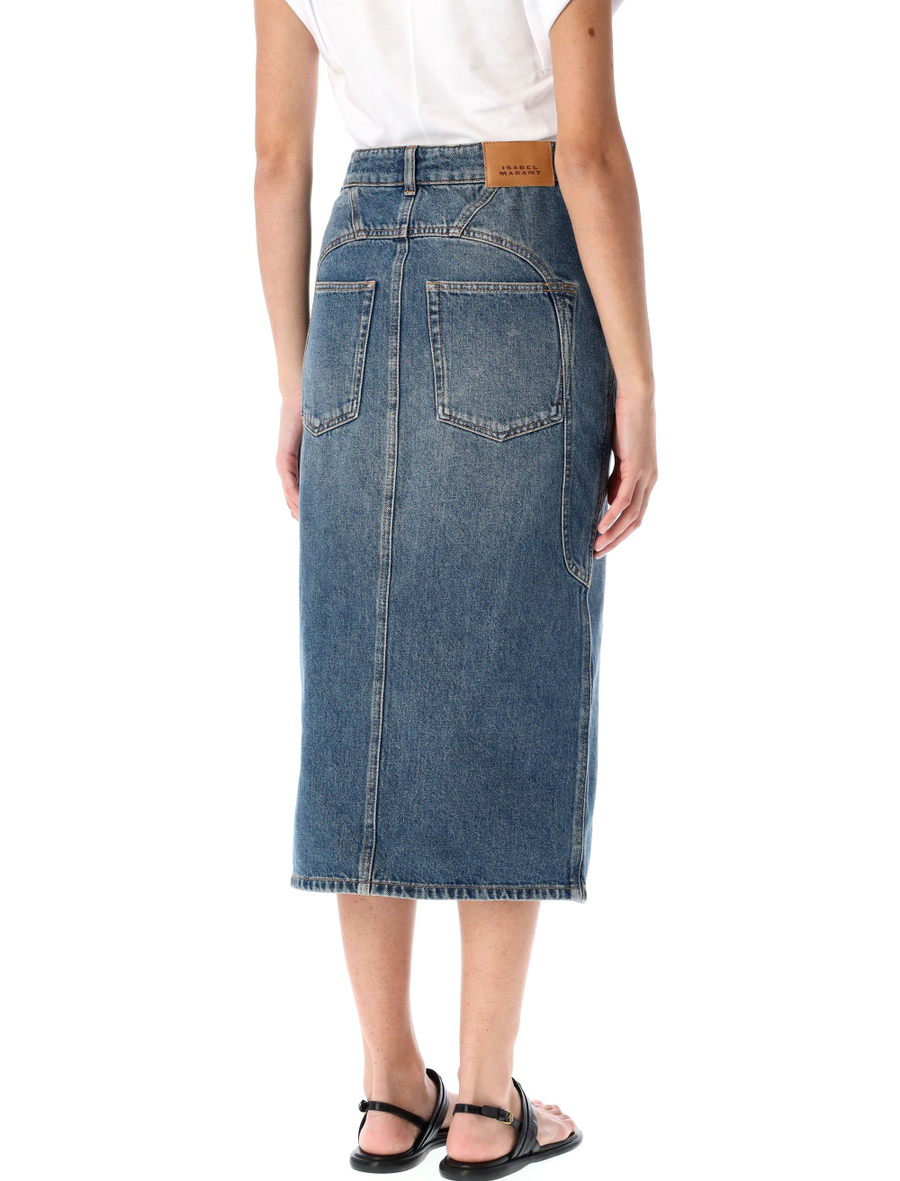 Britt denim midi skirt - Spazio Pritelli