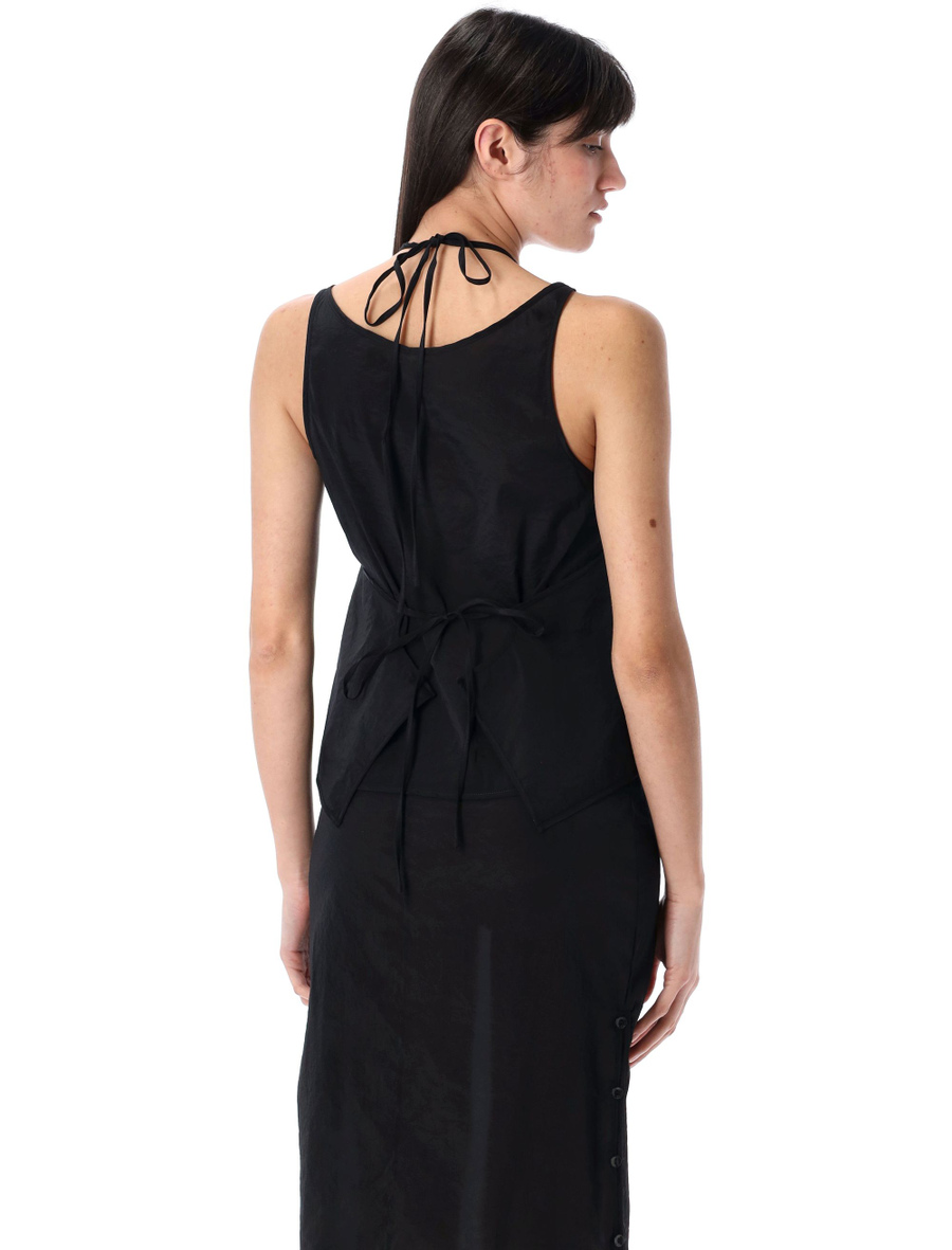 See-through button loop top - Spazio Pritelli