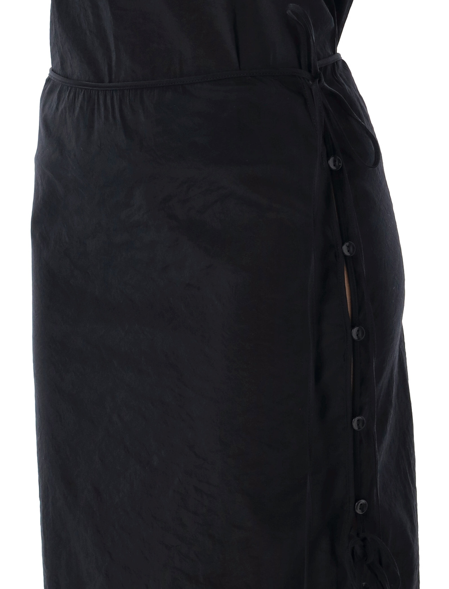 See-throught button loop midi skirt - Spazio Pritelli