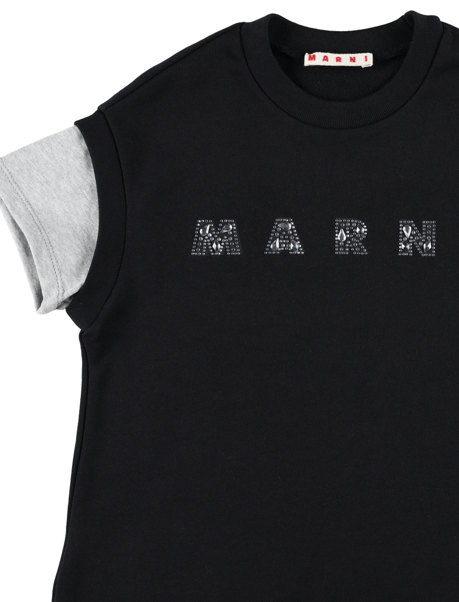 Kid - Crystal logo mini sweatdress - Spazio Pritelli