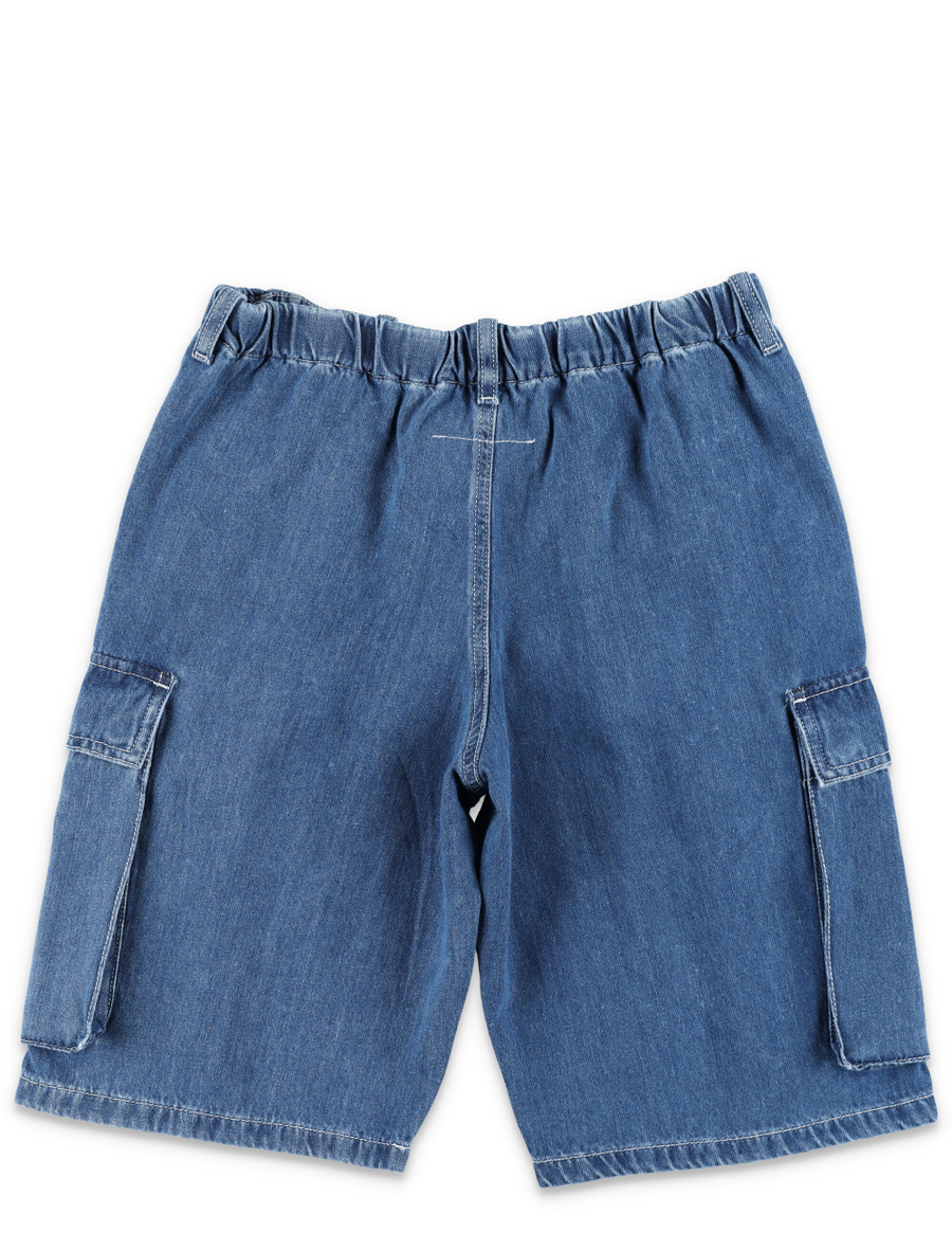 Kid - Cargo denim bermuda pants - Spazio Pritelli