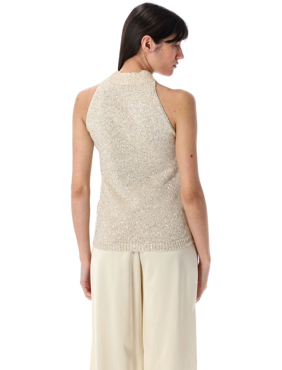 Sequined knitted top - Spazio Pritelli