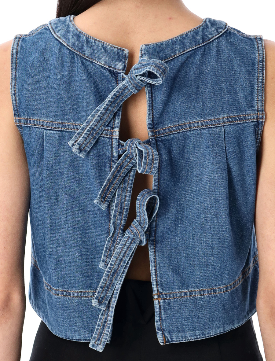 Cotton denim top - Spazio Pritelli