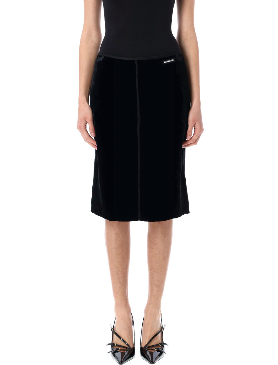Velvet midi skirt - Spazio Pritelli