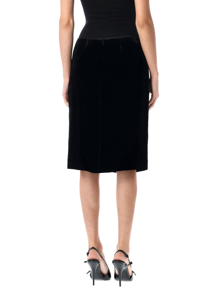 Velvet midi skirt - Spazio Pritelli