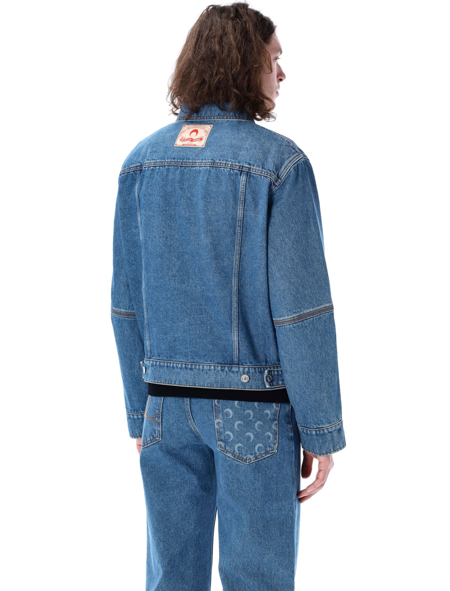 Moon laser denim trucker jacket - Spazio Pritelli