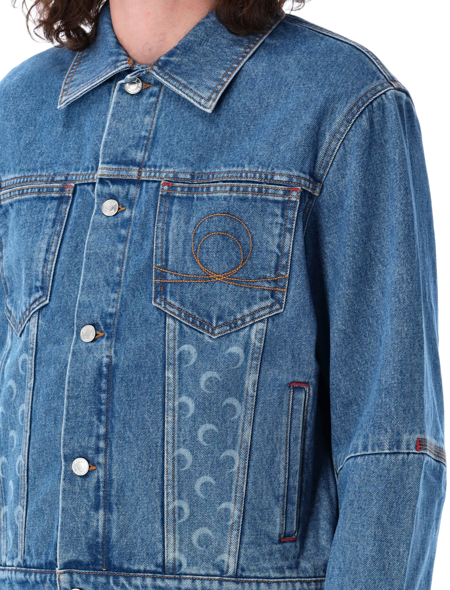Moon laser denim trucker jacket - Spazio Pritelli
