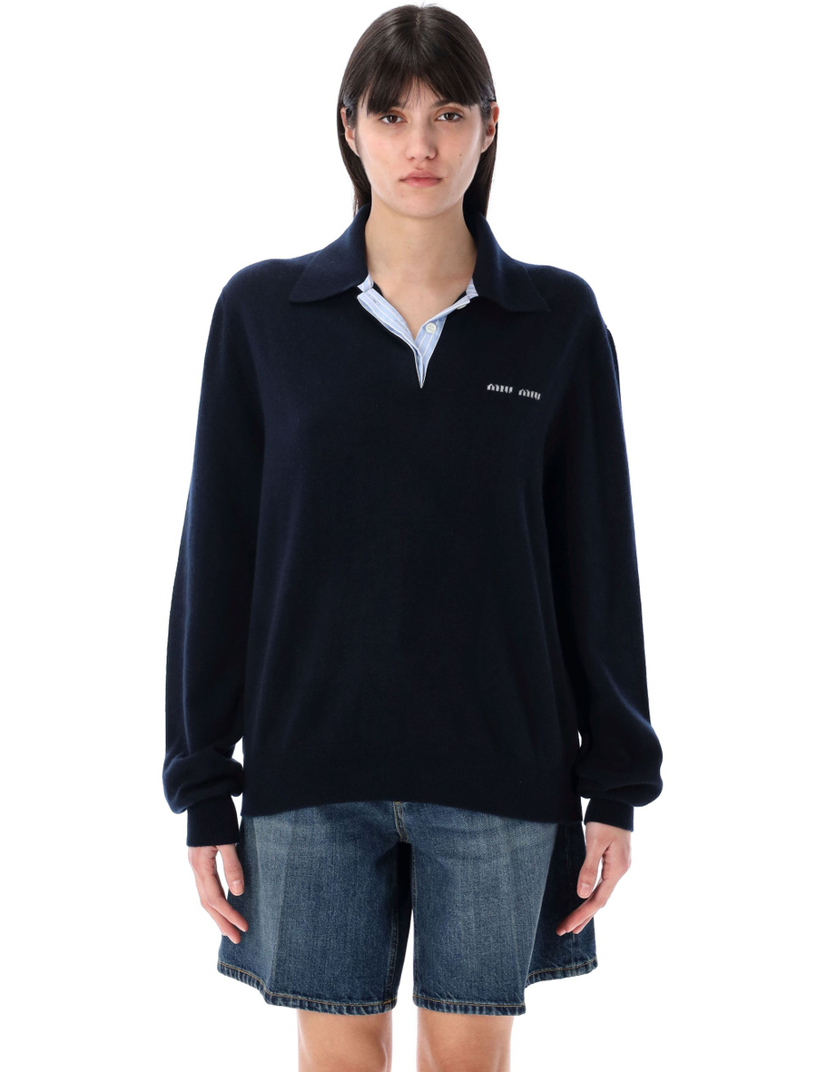 Cashmere polo sweater - Spazio Pritelli