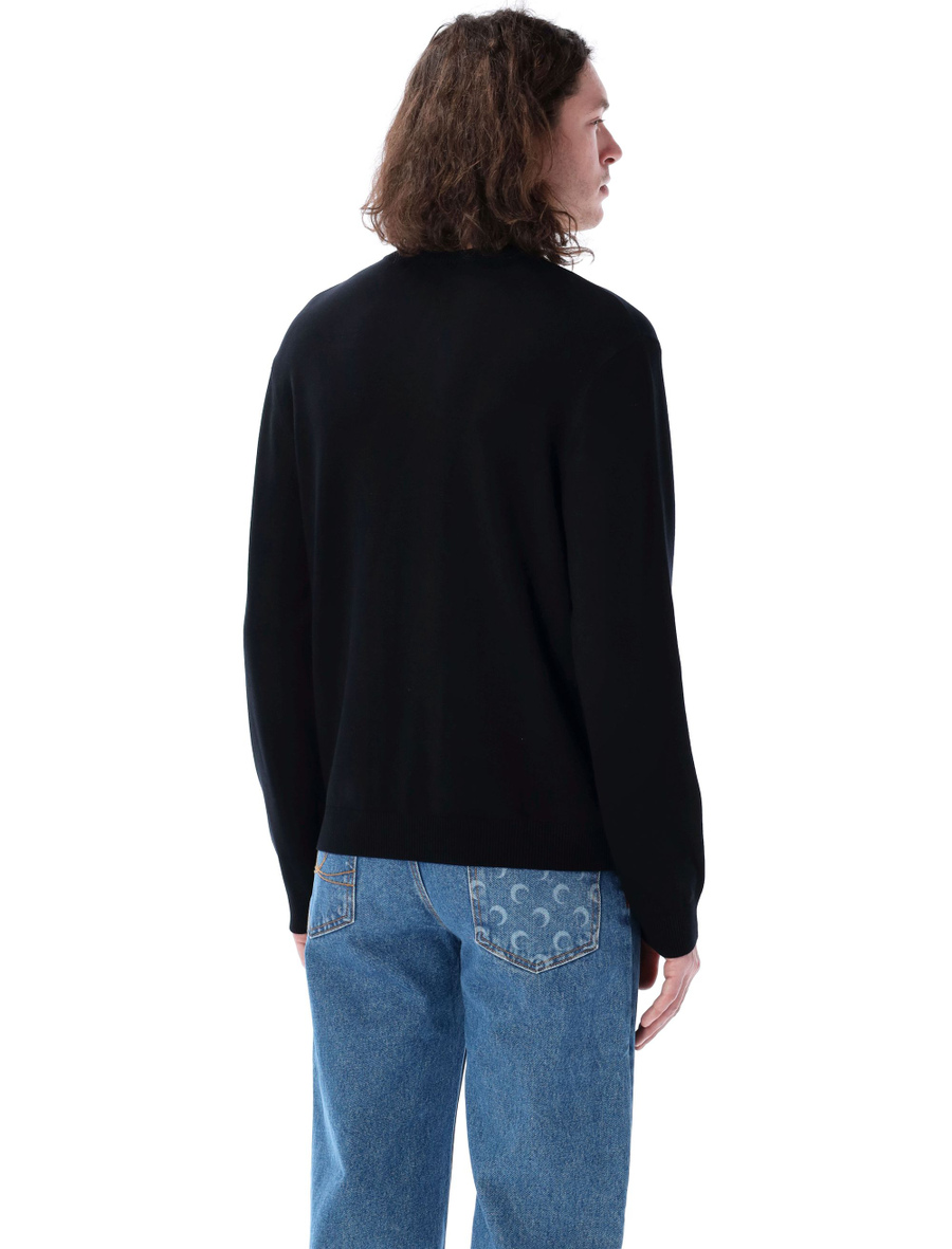 Moon logo knit crewneck sweater - Spazio Pritelli