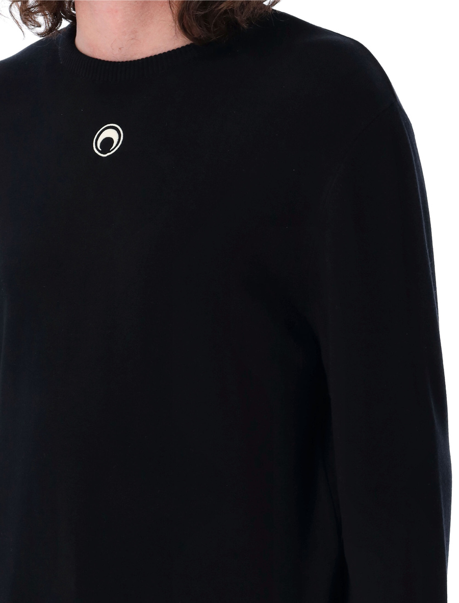 Moon logo knit crewneck sweater - Spazio Pritelli