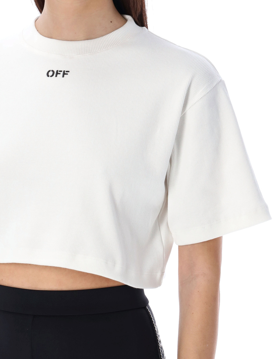 Off stamp rib cropped tee - Spazio Pritelli