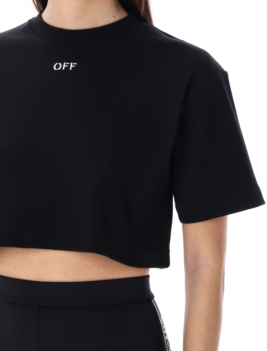 Off stamp rib cropped tee - Spazio Pritelli