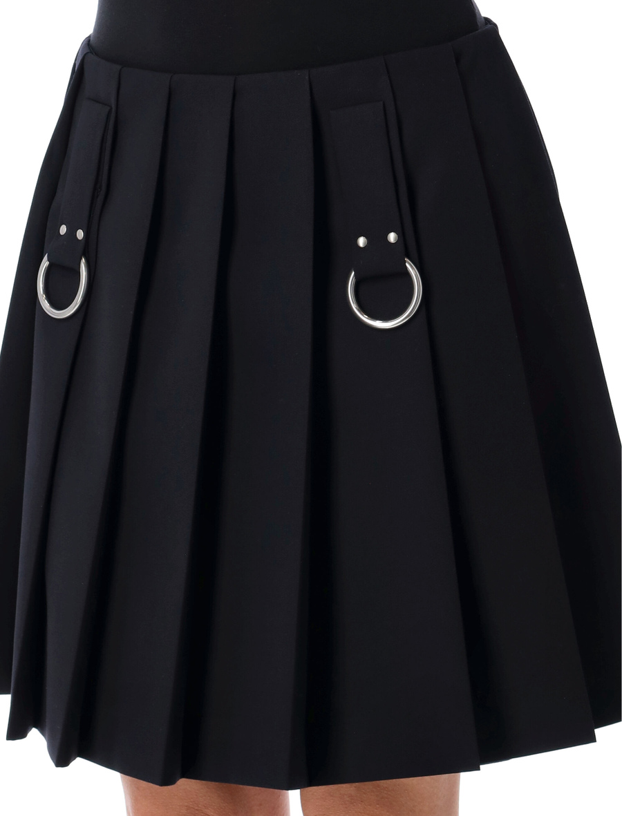 Gabardine pleated mini skirt - Spazio Pritelli