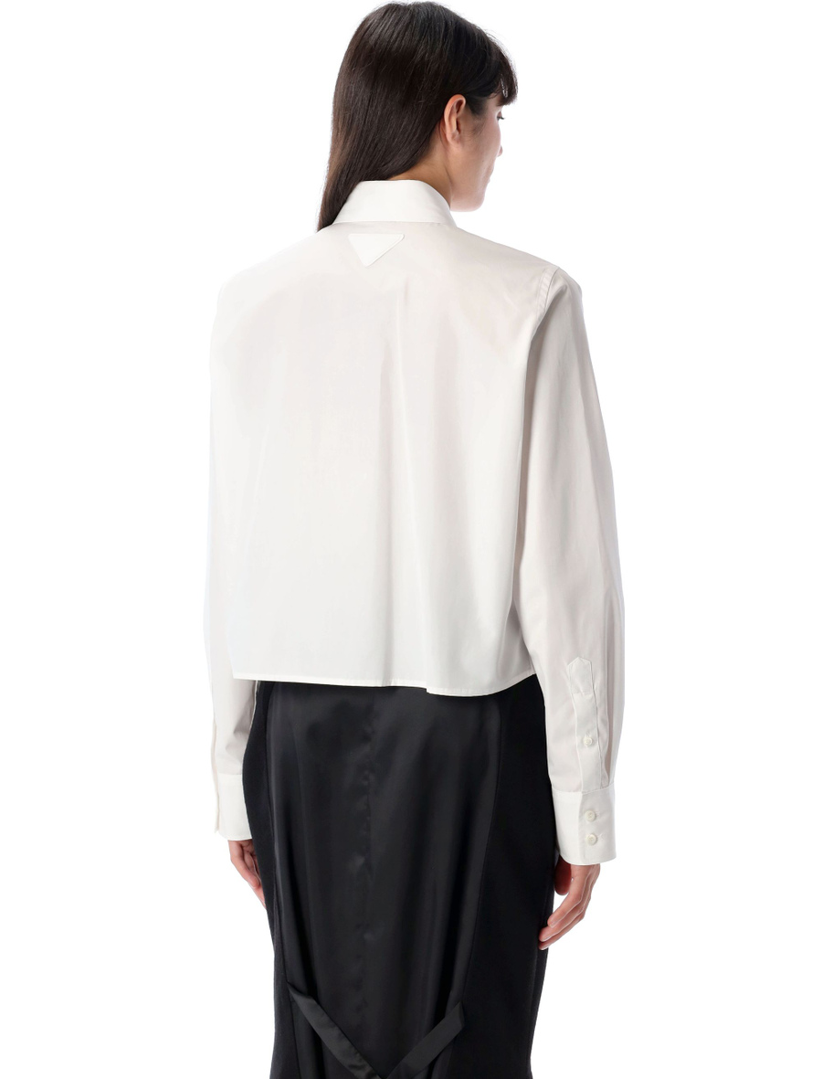 Embroidered poplin shirt - Spazio Pritelli