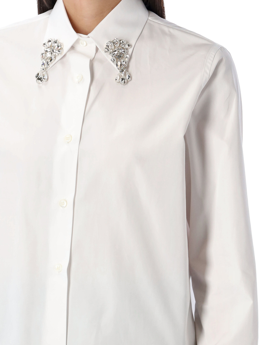 Embroidered poplin shirt - Spazio Pritelli