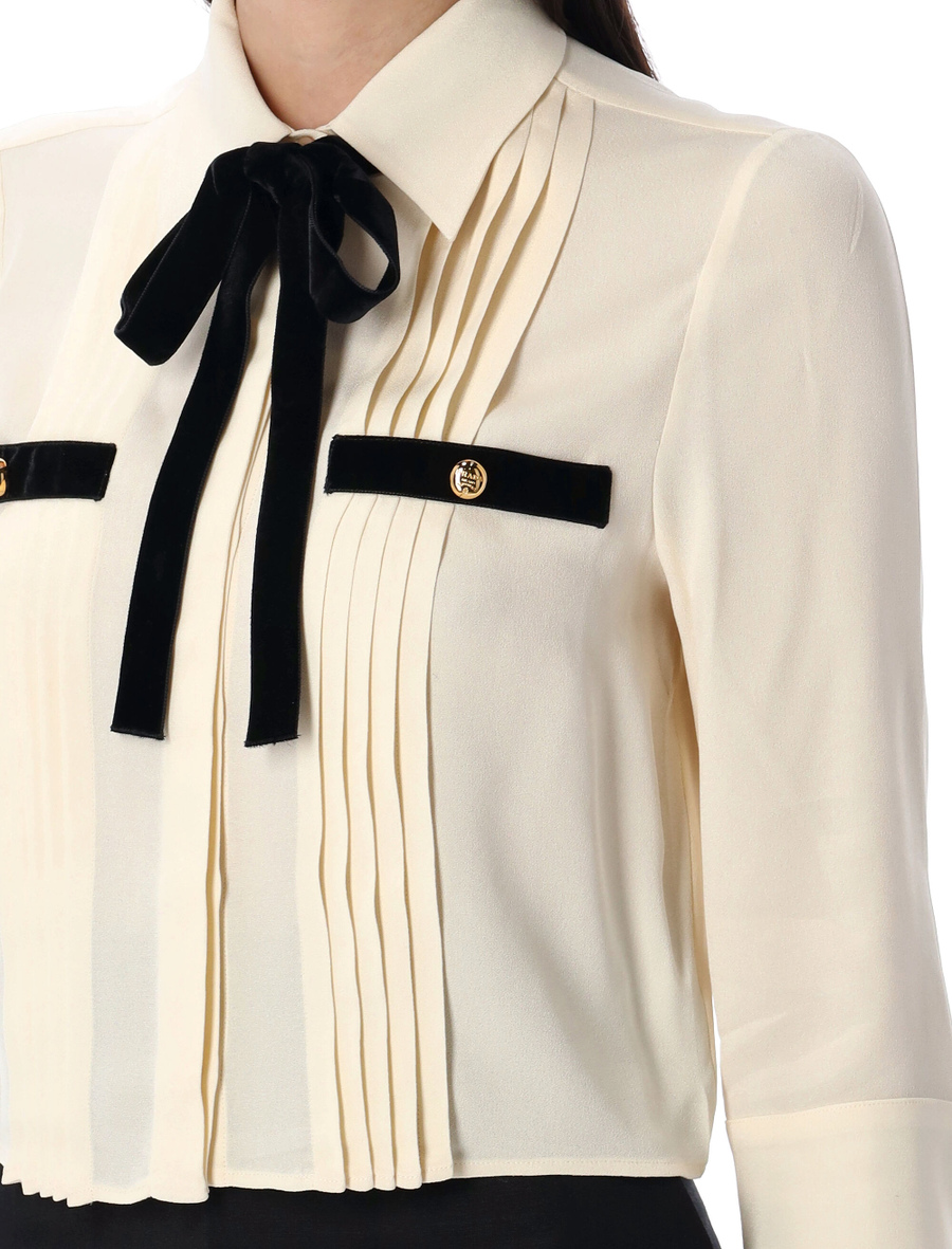 Pleated sablé shirt - Spazio Pritelli