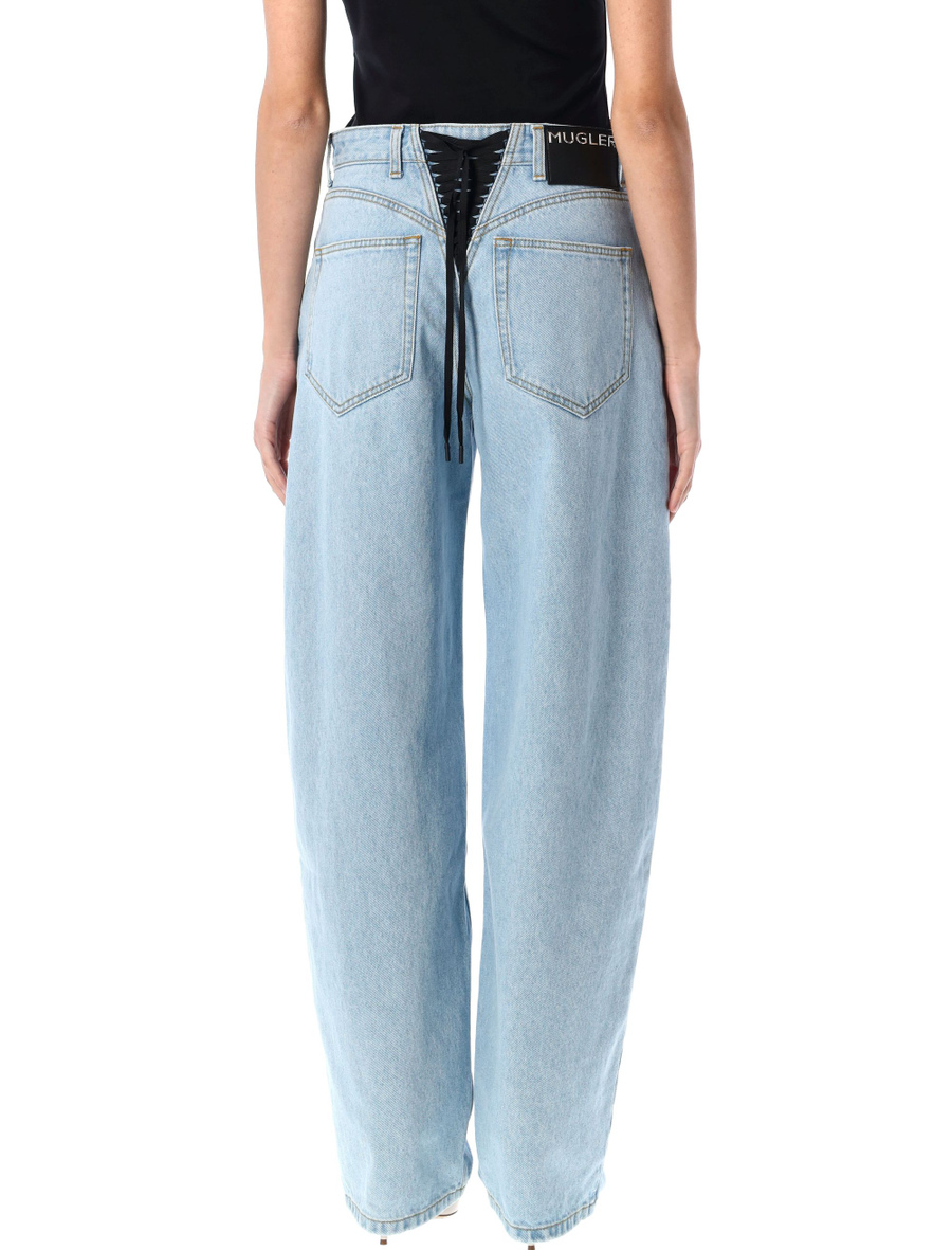 Laced-up wide leg jeans - Spazio Pritelli
