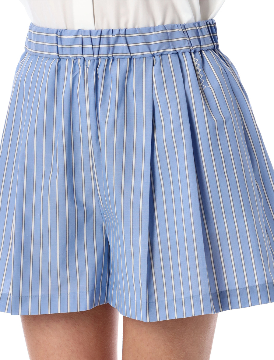 Striped pleated shorts - Spazio Pritelli
