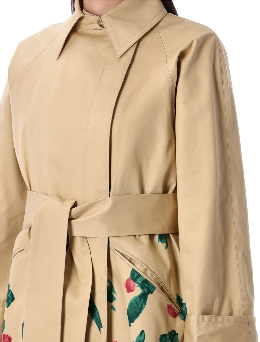 Water-repellent cotton gabardine trench coat - Spazio Pritelli