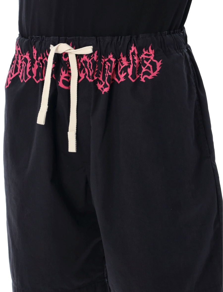 Flame logo sweat shorts - Spazio Pritelli