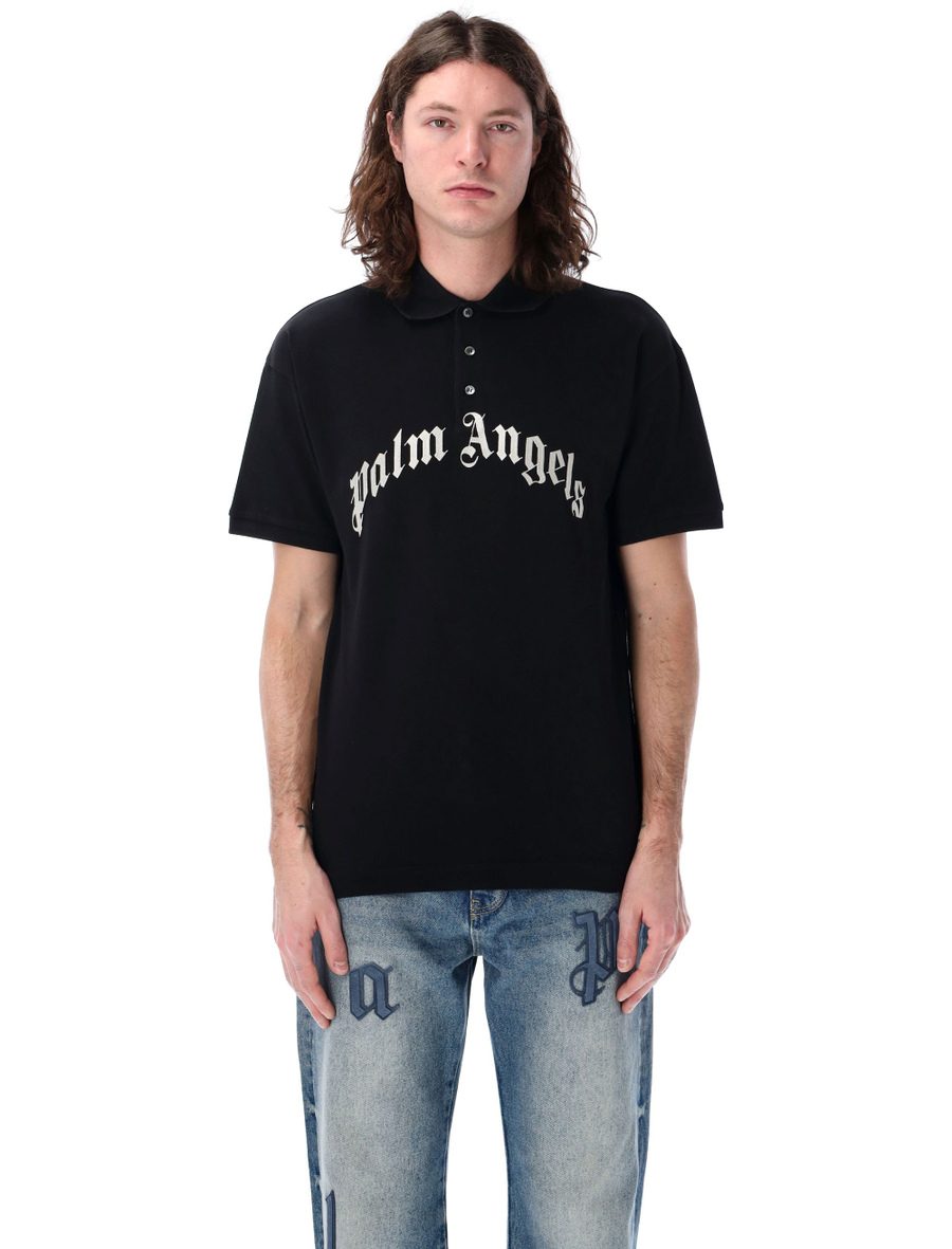 Curved logo polo t-shirt - Spazio Pritelli