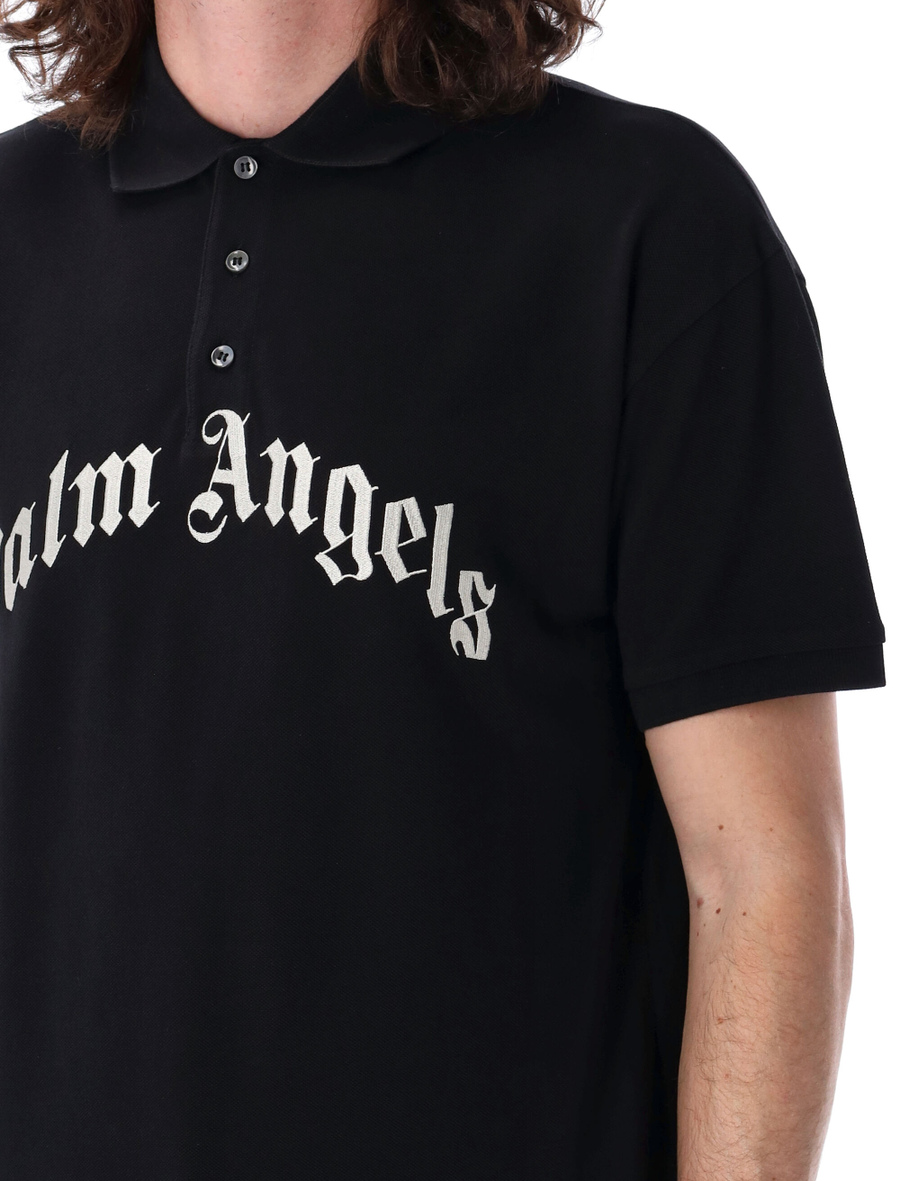 Curved logo polo t-shirt - Spazio Pritelli