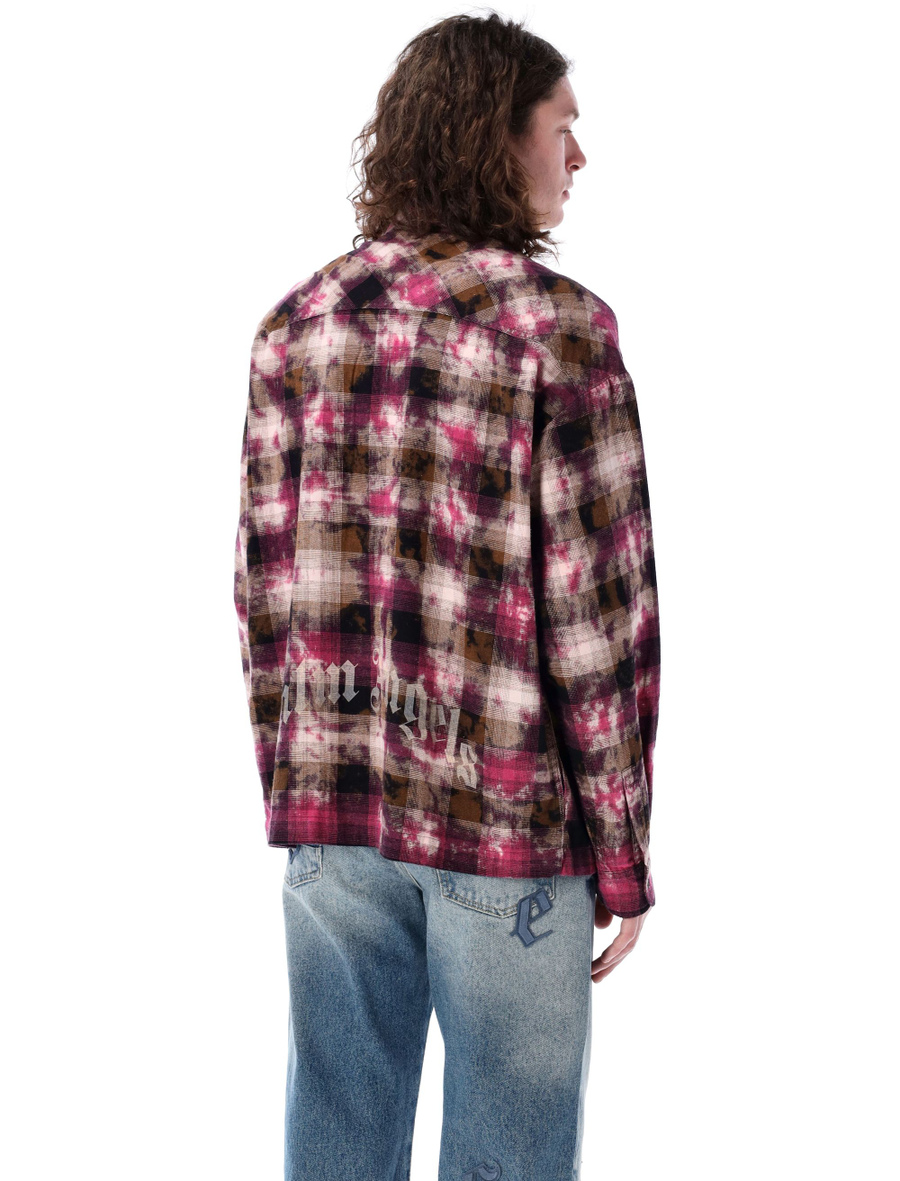 Curved logo check shirt - Spazio Pritelli