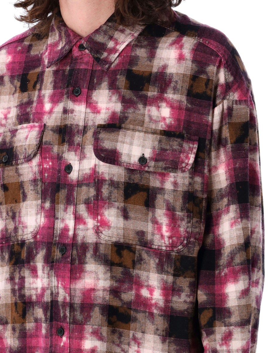 Curved logo check shirt - Spazio Pritelli
